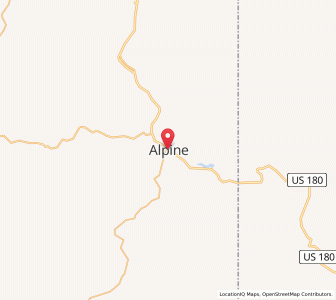 Map of Alpine, Arizona