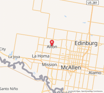 Map of Alton, Texas