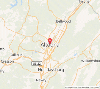 Map of Altoona, Pennsylvania