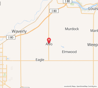 Map of Alvo, Nebraska
