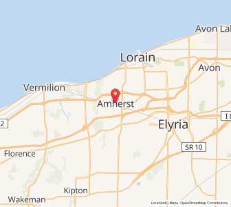 Map of Amherst, Ohio