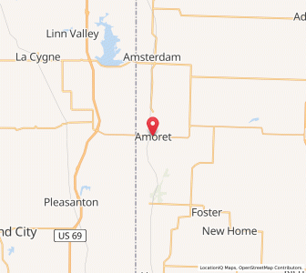 Map of Amoret, Missouri