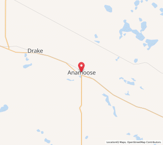 Map of Anamoose, North Dakota