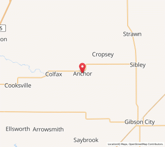 Map of Anchor, Illinois