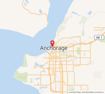 Map of Anchorage, Alaska
