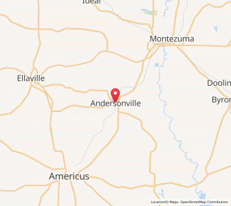 Map of Andersonville, Georgia
