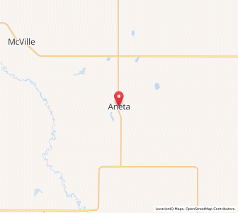 Map of Aneta, North Dakota