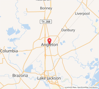 Map of Angleton, Texas