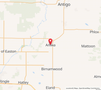 Map of Aniwa, Wisconsin