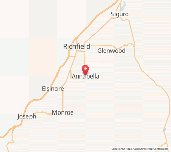 Map of Annabella, Utah