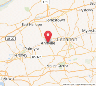 Map of Annville, Pennsylvania