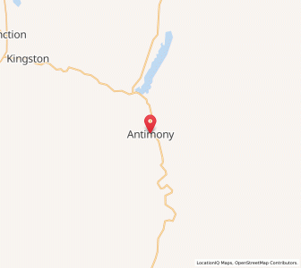 Map of Antimony, Utah