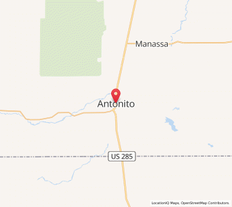 Map of Antonito, Colorado