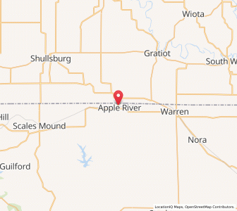Map of Apple River, Illinois