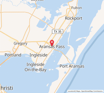 Map of Aransas Pass, Texas