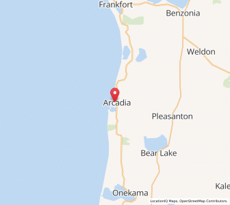 Map of Arcadia, Michigan