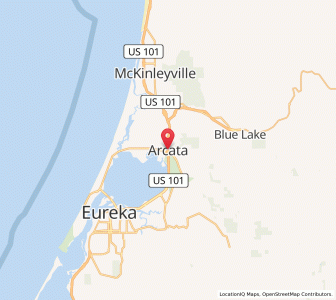 Map of Arcata, California