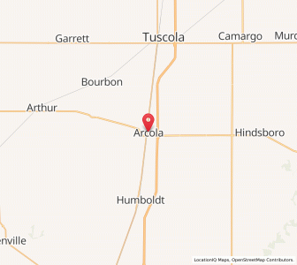 Map of Arcola, Illinois