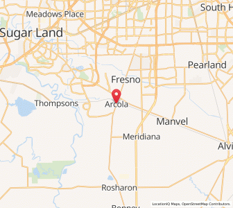 Map of Arcola, Texas