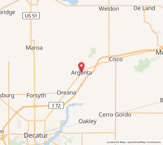 Map of Argenta, Illinois
