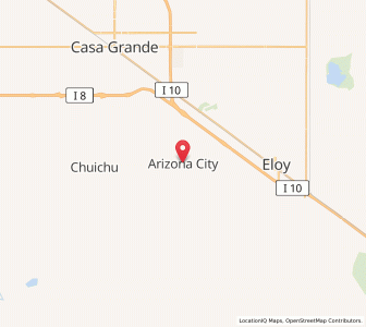 Map of Arizona City, Arizona
