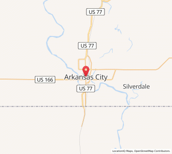 Map of Arkansas City, Kansas