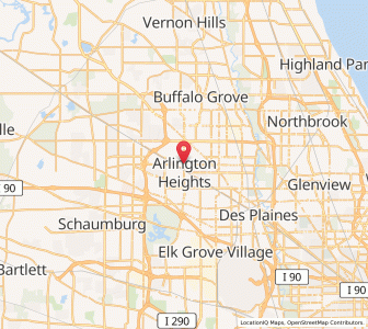 Map of Arlington Heights, Illinois