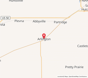 Map of Arlington, Kansas