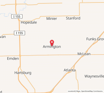 Map of Armington, Illinois
