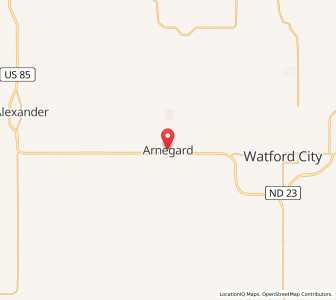 Map of Arnegard, North Dakota