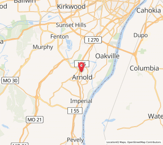 Map of Arnold, Missouri