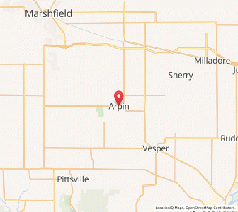 Map of Arpin, Wisconsin