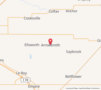 Map of Arrowsmith, Illinois