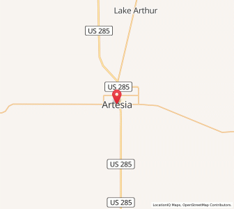 Map of Artesia, New Mexico