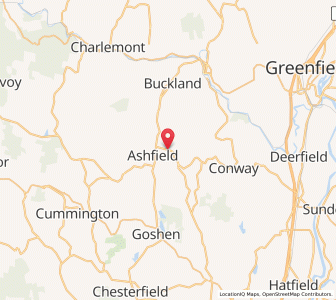 Map of Ashfield, Massachusetts