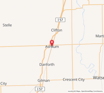 Map of Ashkum, Illinois