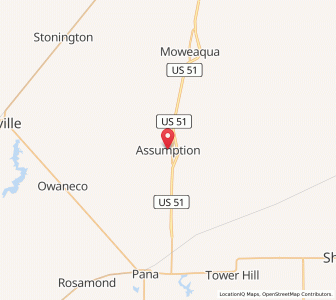 Map of Assumption, Illinois