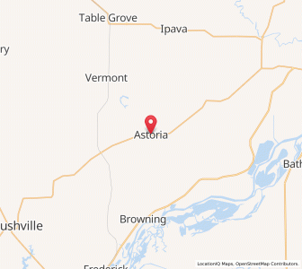 Map of Astoria, Illinois