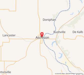 Map of Atchison, Kansas