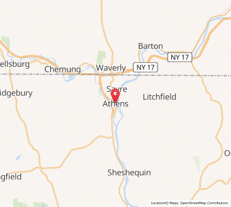 Map of Athens, Pennsylvania