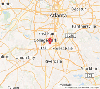 Map of ATL - Hartsfield-Jackson Atlanta International Airport, Georgia