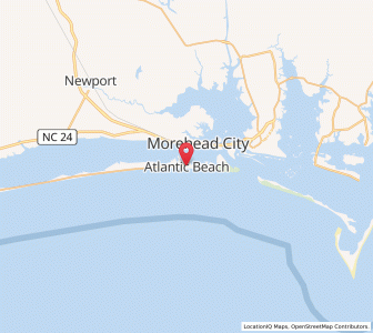 Map of Atlantic Beach, North Carolina