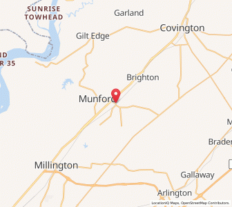 Map of Atoka, Tennessee