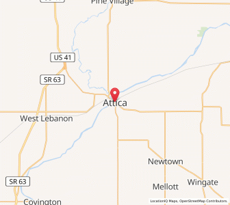 Map of Attica, Indiana