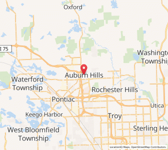 Map of Auburn Hills, Michigan