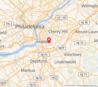 Map of Audubon, New Jersey