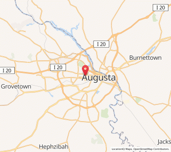 Map of Augusta, Georgia