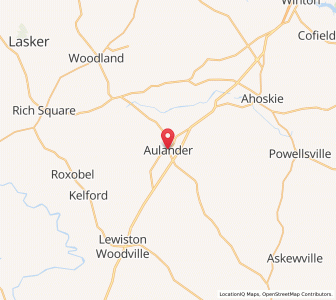 Map of Aulander, North Carolina