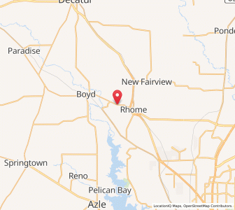 Map of Aurora, Texas