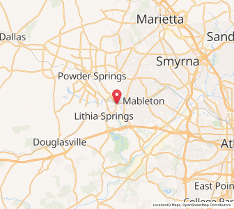 Map of Austell, Georgia